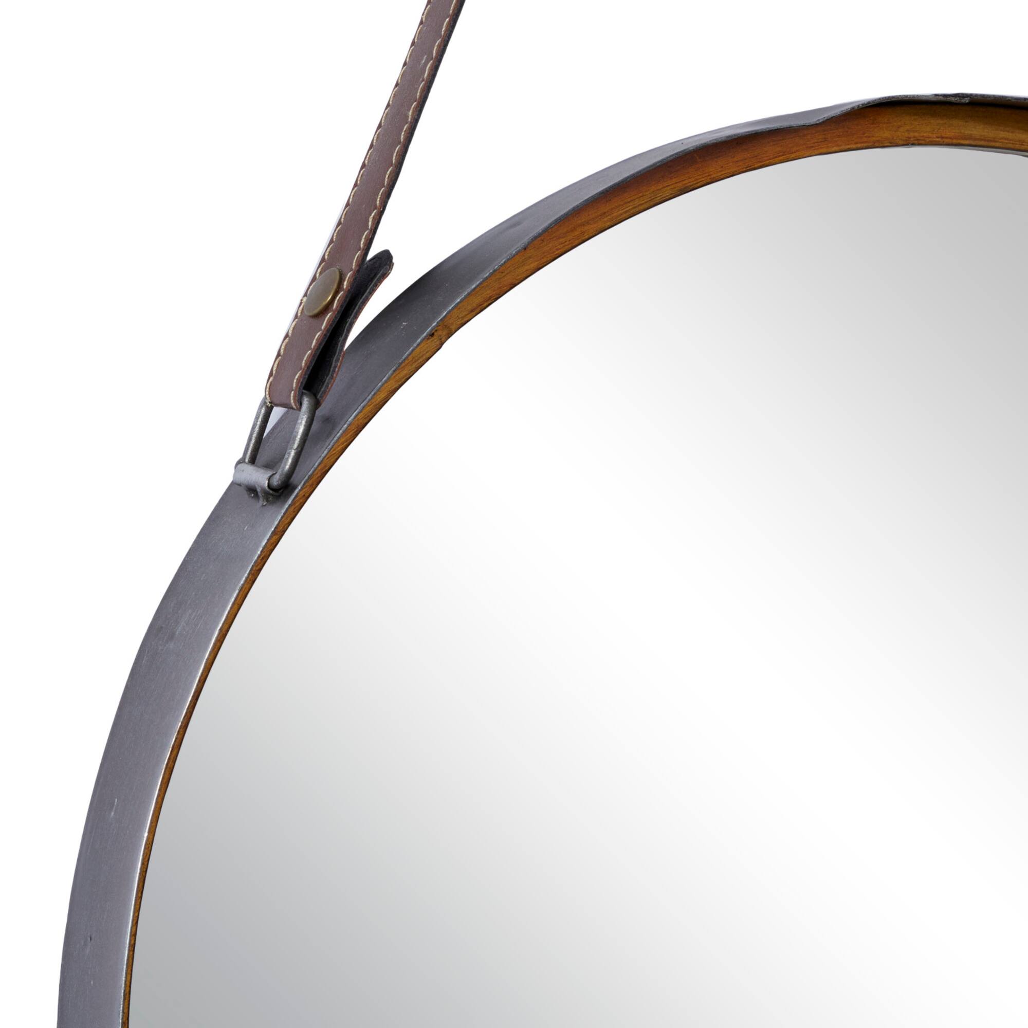 33" Gold Modern Metal Wall Mirror